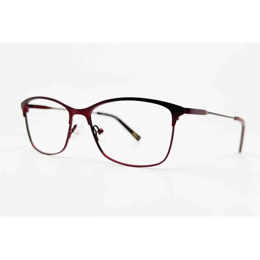 ED Ellen DeGeneres Eyeglasses Womens Burgundy Touro MBURG Polka Dot 54-15-140